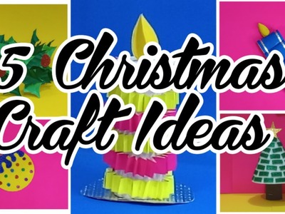 5 Christmas Paper Craft Ideas | Christmas Craft Activity | Easy Paper Craft For Kids |