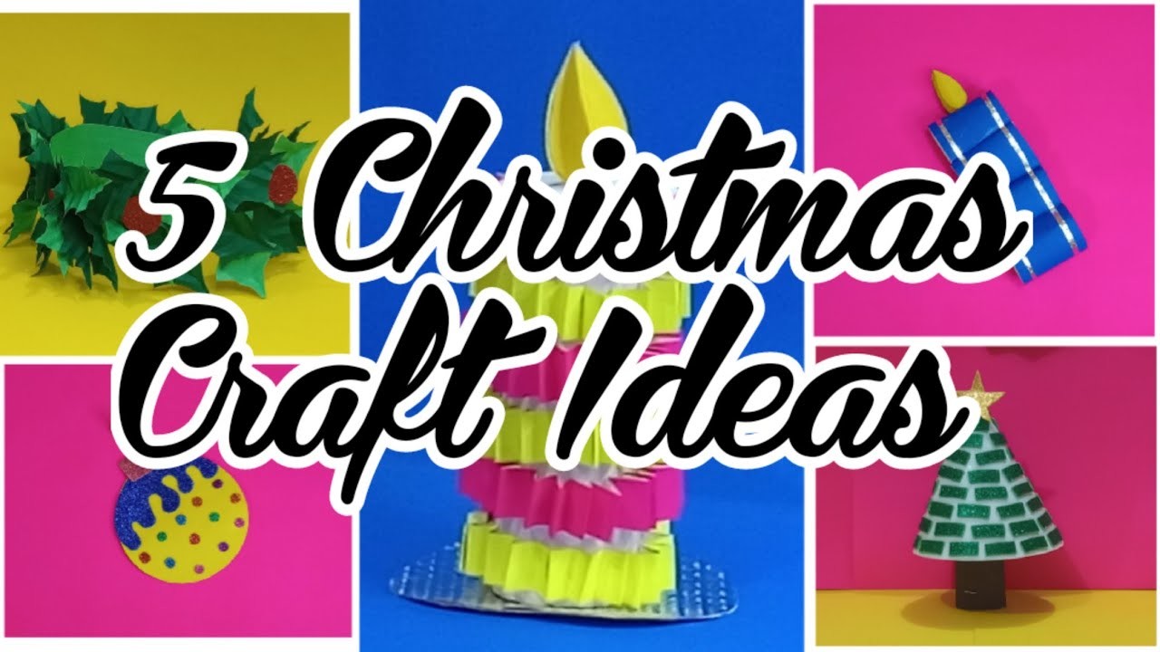 5 Christmas Paper Craft Ideas | Christmas Craft Activity | Easy Paper Craft For Kids |