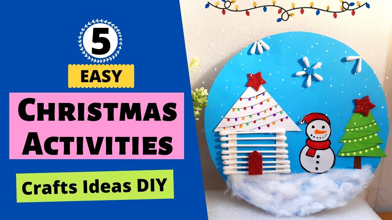 5 Easy Christmas craft for kids I Christmas decoration ideas DIY I Christmas Craft with paper