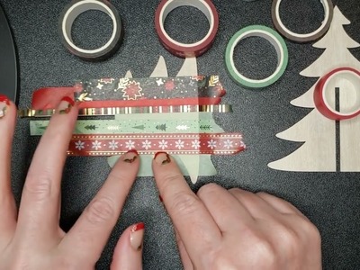 ASMR WASHI Tape Christmas Ornament Craft Project Soft Spoken Whispering Sticky Tape