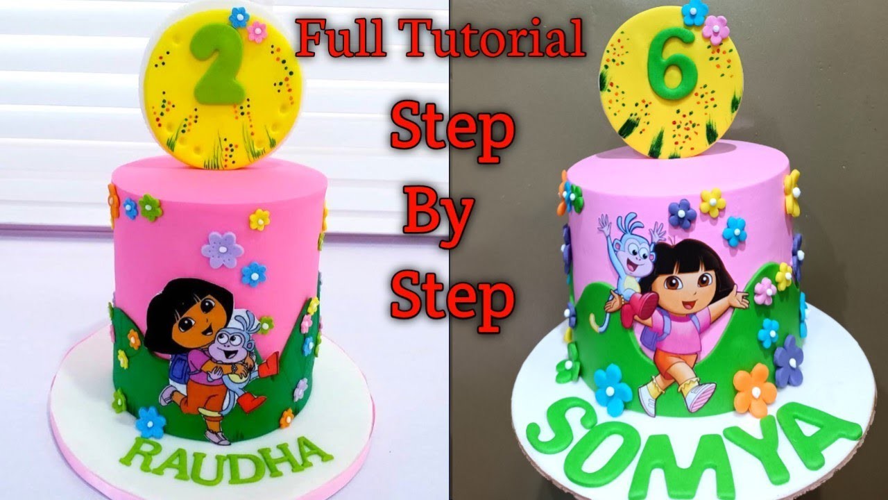 Beautiful And Cute Dora Theme Cake | Dora The Explorer Birthday Cake | Seller FactG
