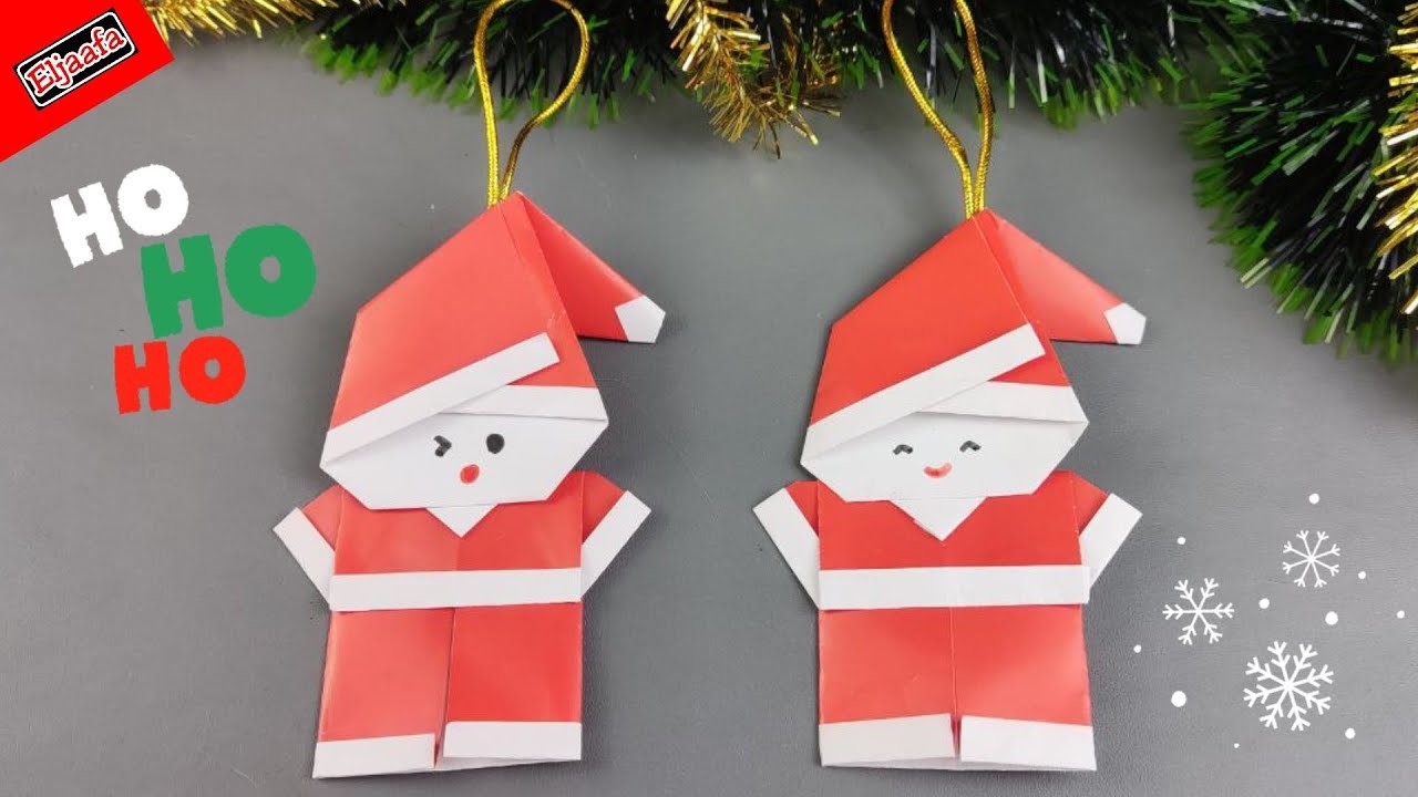 Cara Membuat Origami Santa Claus | DIY Christmas Paper Decoration