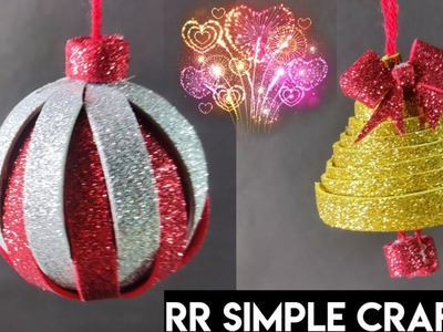 Christmas Decoration Ball & Bell | DIY Decoration Ideas | @rrsimplecrafts9811