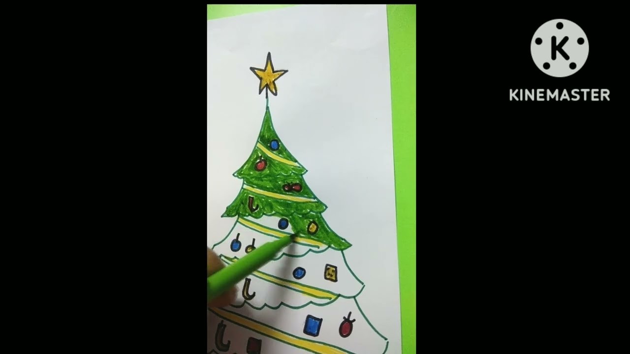 Christmas Tree ???? drawing for kids|| how to draw Christmas Tree|| easy drawing for kids.