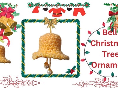 Crochet Bell | Christmas Tree Ornament | Crochet Bell Tree Ornament | Club Crafteria