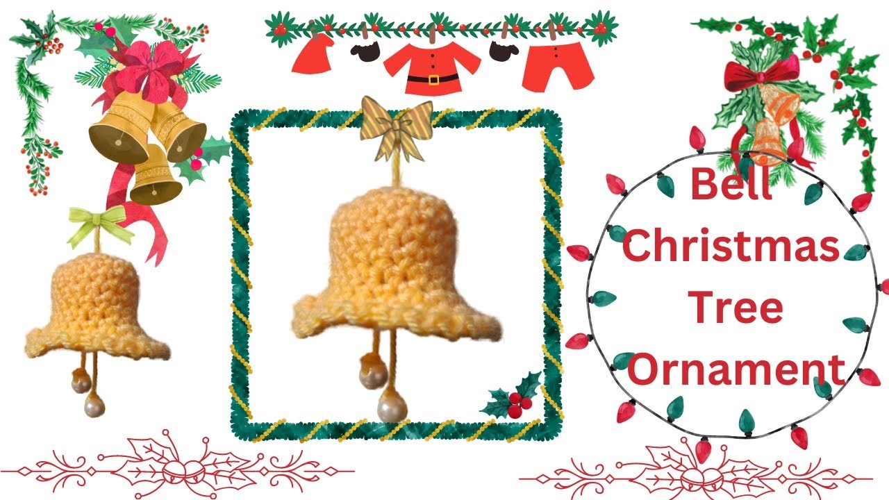 Crochet Bell | Christmas Tree Ornament | Crochet Bell Tree Ornament | Club Crafteria