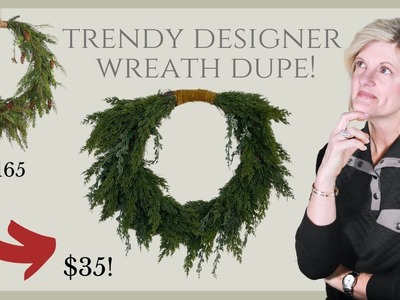 Designer Wreath Dupe! | Christmas Wreath DIY