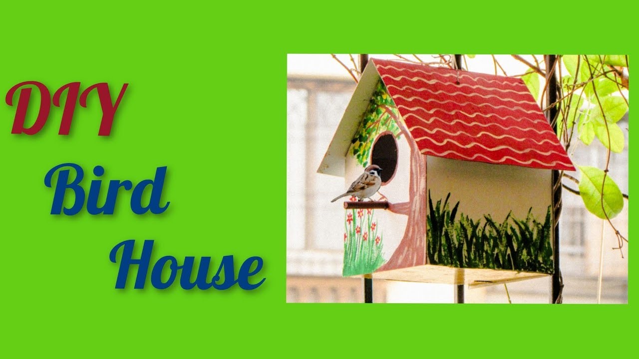 DIY Bird House using cardboard.box at home | How to make sparrow House | Save Sparrows