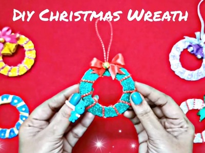 Diy Christmas wreath (TUTORIAL).Christmas decoration idea.Mini Christmas ornament for Christmas tree