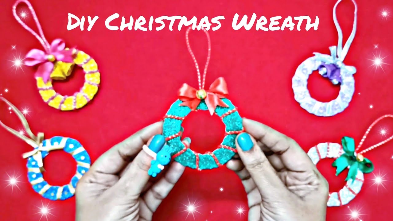 Diy Christmas wreath (TUTORIAL).Christmas decoration idea.Mini Christmas ornament for Christmas tree