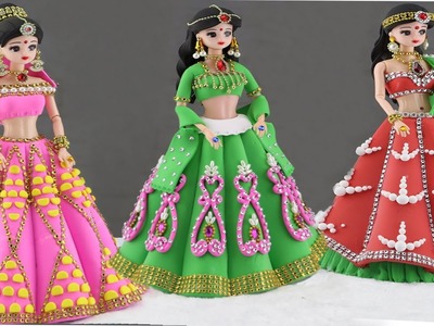DIY Creative Indian South Bridal Clay Doll, How to make Doll with Clay | 2