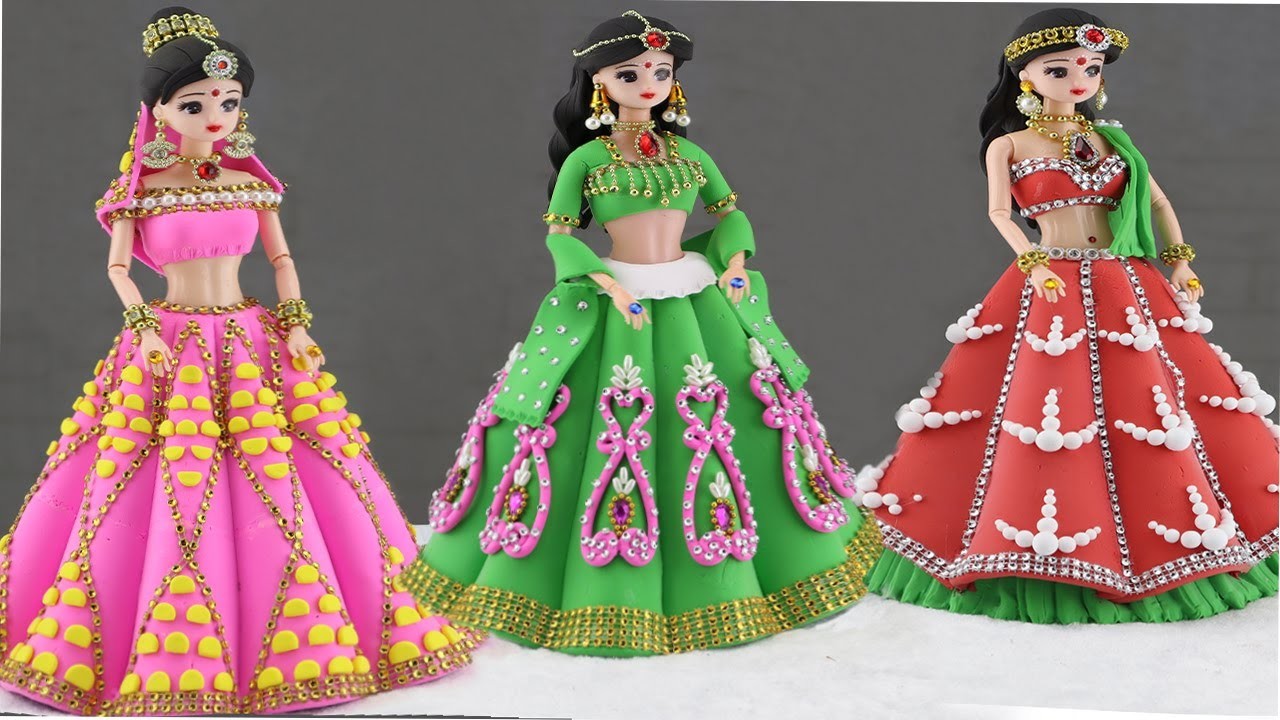 DIY Creative Indian South Bridal Clay Doll, How to make Doll with Clay | 2