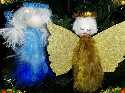 DIY feather angel - christmas tree decoration