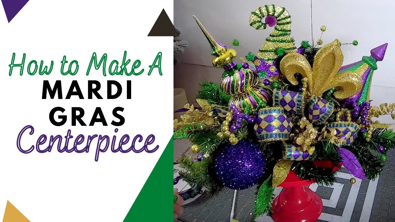 DIY Mardi Gras Centerpiece