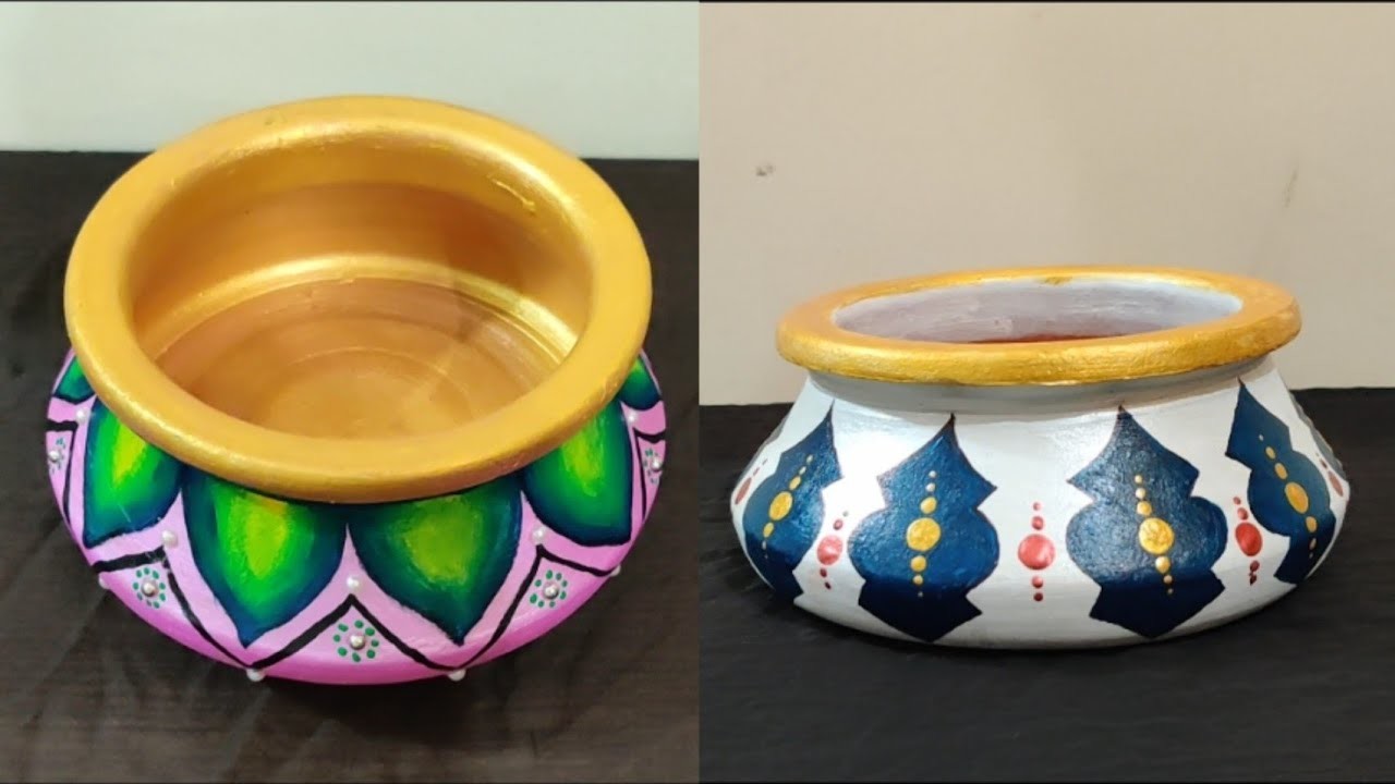 DIY Pot Painting I How To Make Pot Painting I Pot Decoration Ideas I Art by Sangita