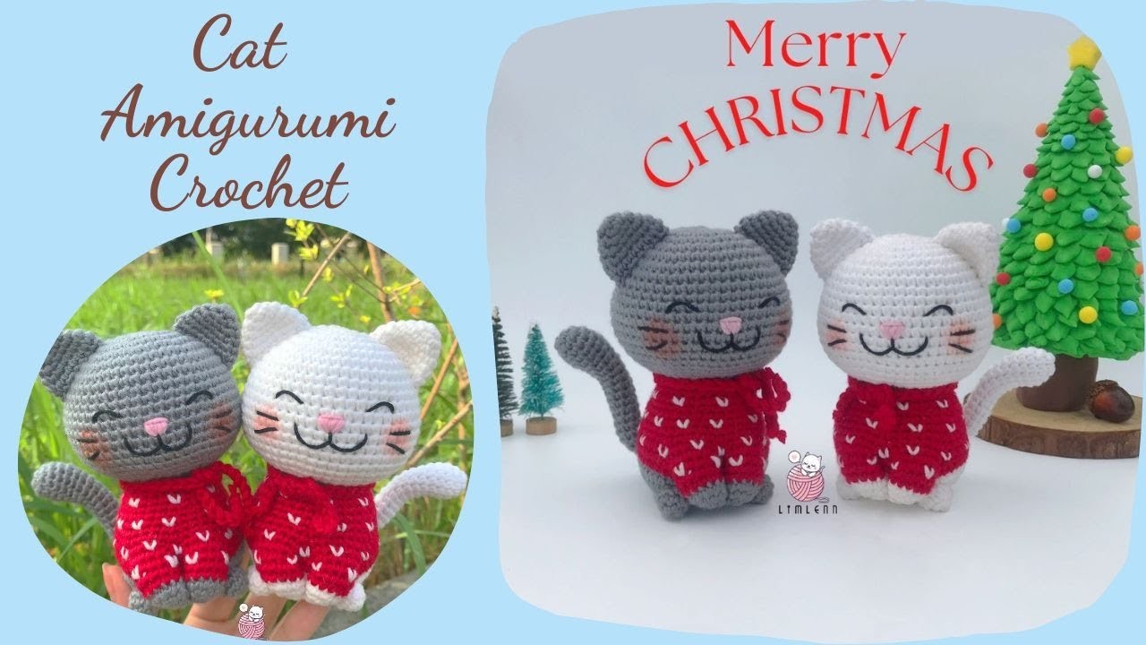 Easy Cat Amigurumi tutorial (4.4)- Crochet hind legs and tail