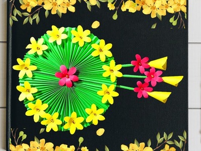 Easy Method  Paper Craft Flower Wall Hanging. Home Decoration. DIY Wall Hanging.  Garden & Craft