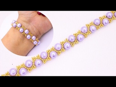 Easy Pearl Jewelry Making At Home.Beaded Bracelet.DIY Bracelet.Beading Jewelry-Easy And Quick Craft