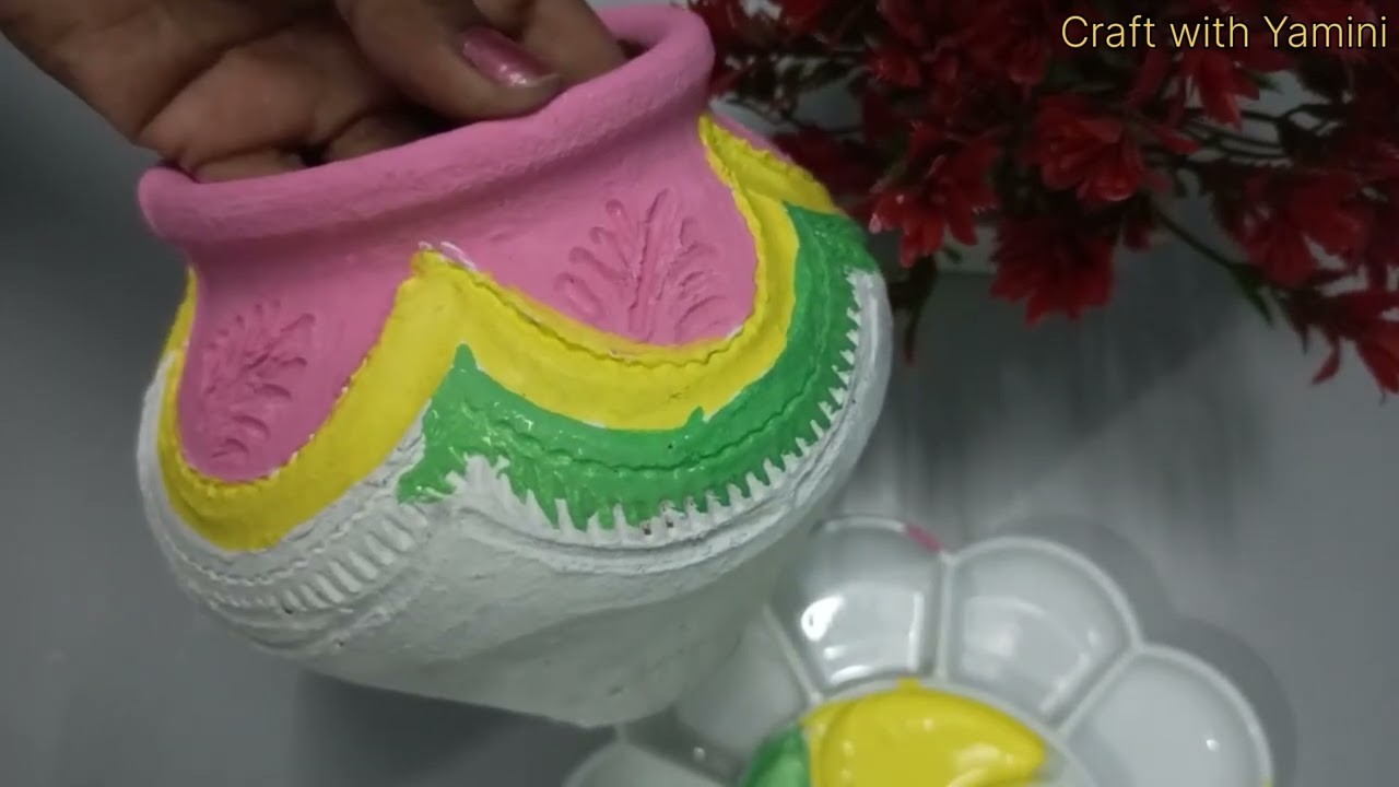 Easy pot painting | Easy and beautiful pot painting ideas | DIY pot decoration |