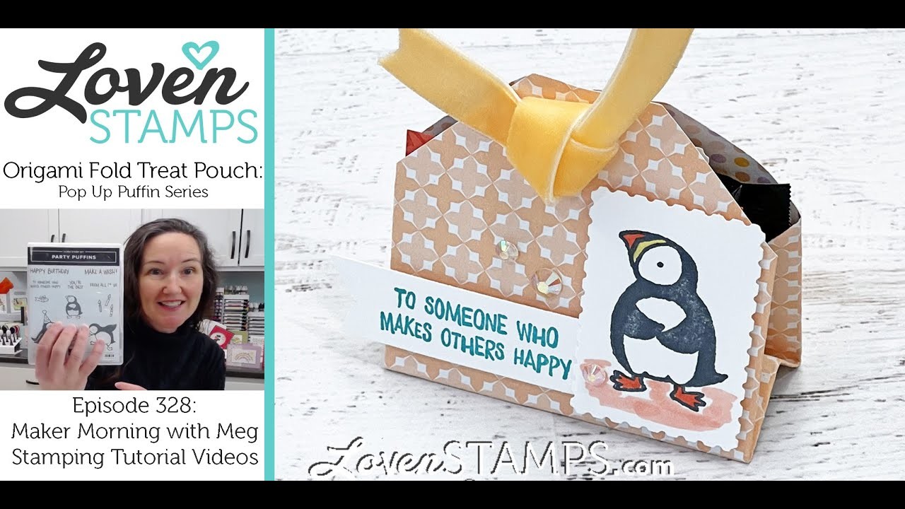 Ep 328, DIY Treat Pouches: Make Your Own Thank You Gifts for Teachers, Stampin' Up!®'s Party Puffins