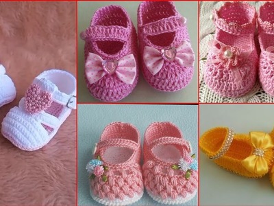 How To Crochet Cute and Easy Baby Booties | Crochet Baby Booties For Beginners | Baby Shoes Pattern