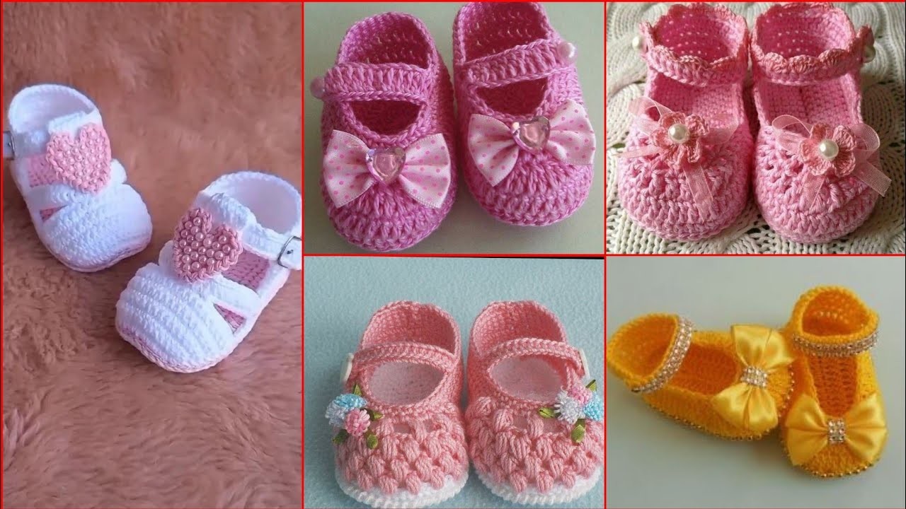 How To Crochet Cute and Easy Baby Booties | Crochet Baby Booties For Beginners | Baby Shoes Pattern