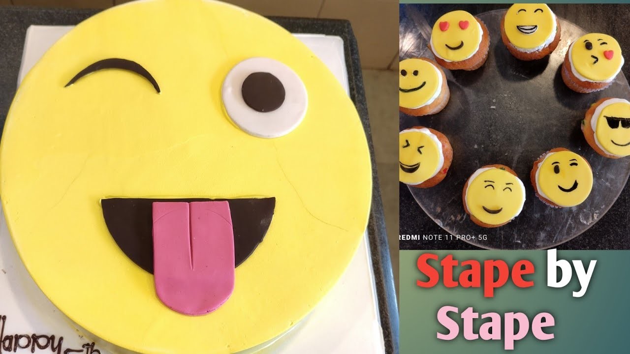 How to Make A Emoji Cake | Smiley Face cake Tutorial | Cake decorating Smiley Face | Smiley Cake