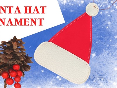 How To Make A Santa Hat. Christmas Tree Ornament. FREE PATTERN