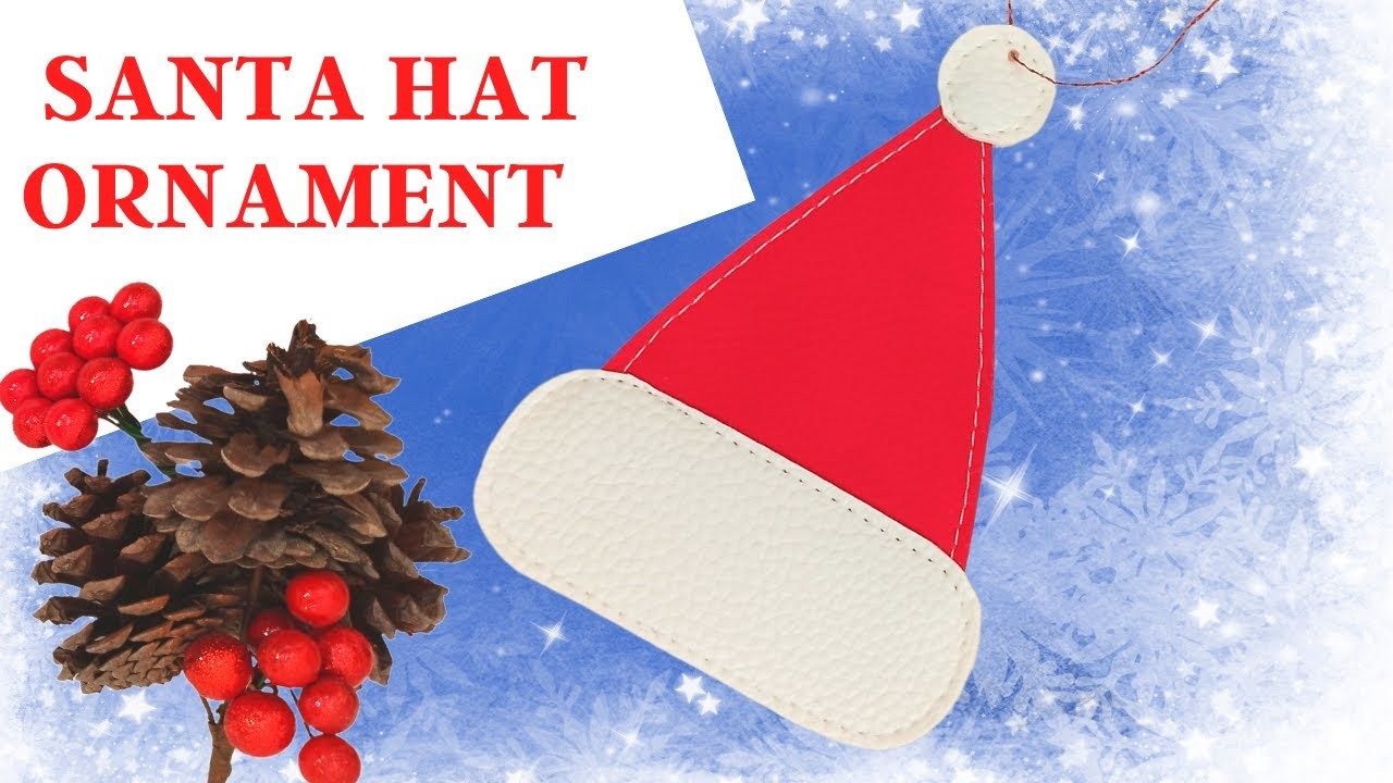 How To Make A Santa Hat. Christmas Tree Ornament. FREE PATTERN