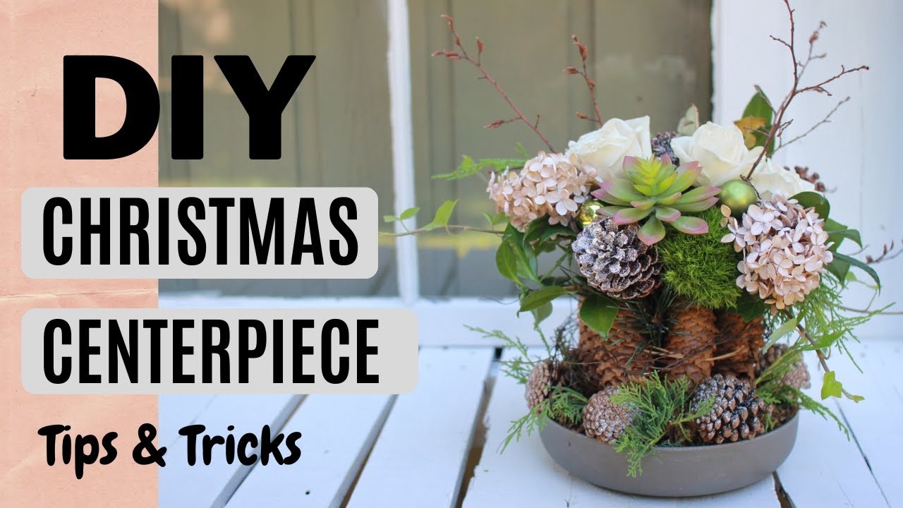 How to Make Christmas Centerpieces with Fresh Flowers | DIY Christmas Centerpiece