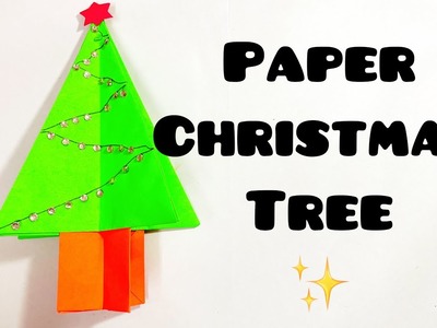 How To Make Paper Christmas Tree For Kids. Nursery Craft Ideas.Paper Craft Easy