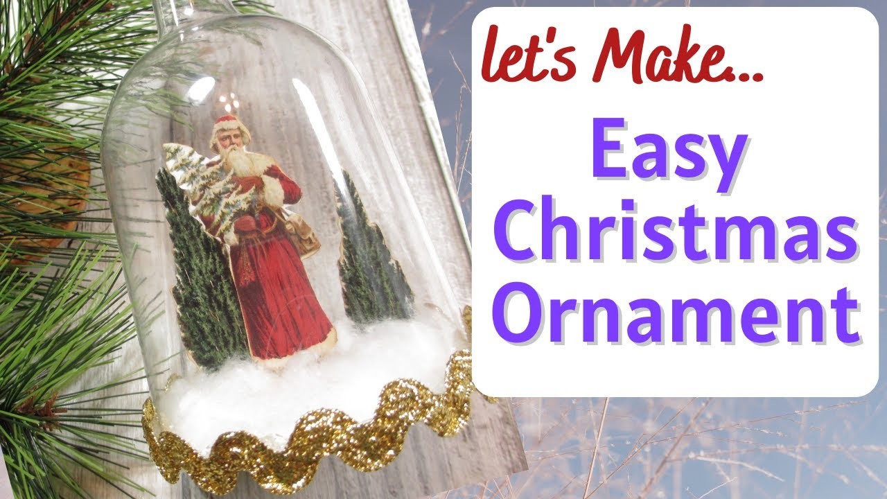 Let's Make an EASY Christmas Ornament and Printable FREEBEE