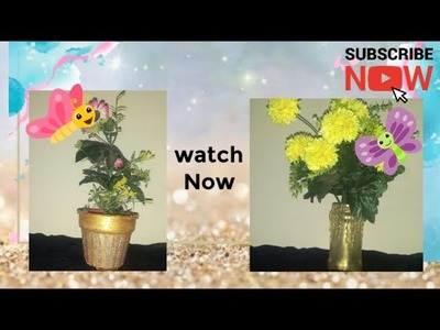 Let's recycle glass bottles make a vase |home decoration|unique DIY DIY