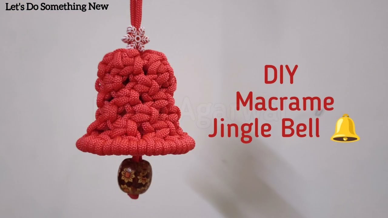 Macrame Jingle Bell Without Ring | DIY: Hanging Macrame Bell | Christmas Tree Bell Ornaments