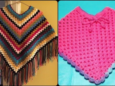 MOST TRENDING AND UNIQUE FREE CROCHET BABY PONCHO PATTERN DESIGN AND IDEAS ????
