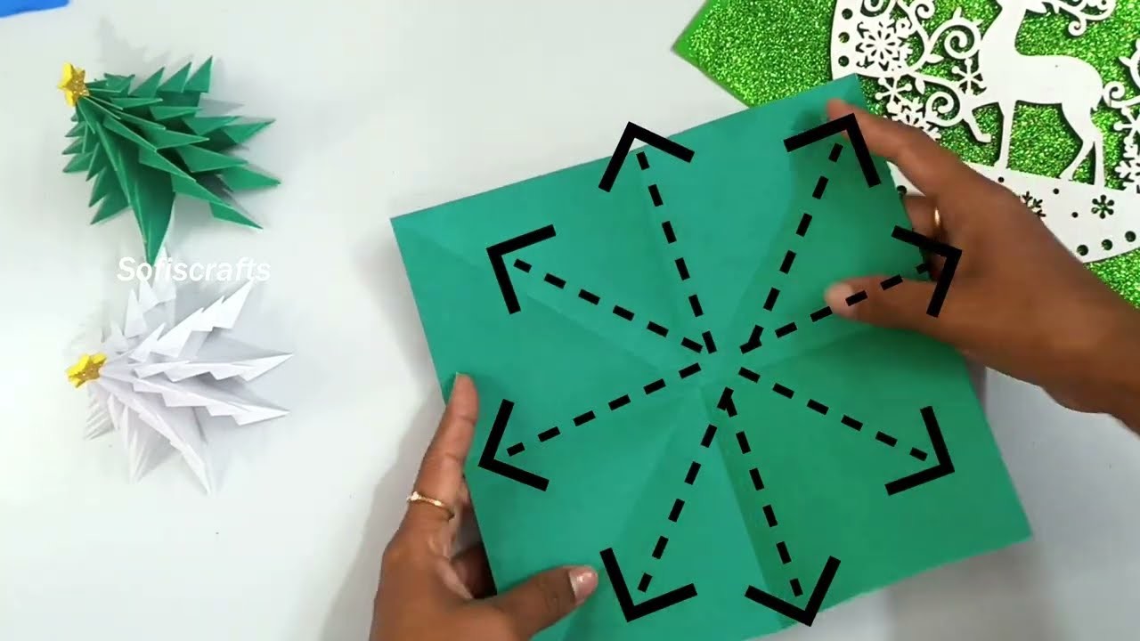 Paper Christmas Tree | Simple Christmas crafts | Last Minute Christmas Decoration Ideas