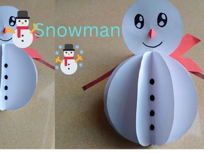 ⛄Paper snowman || ⛄Christmas DIY⛄ ||
