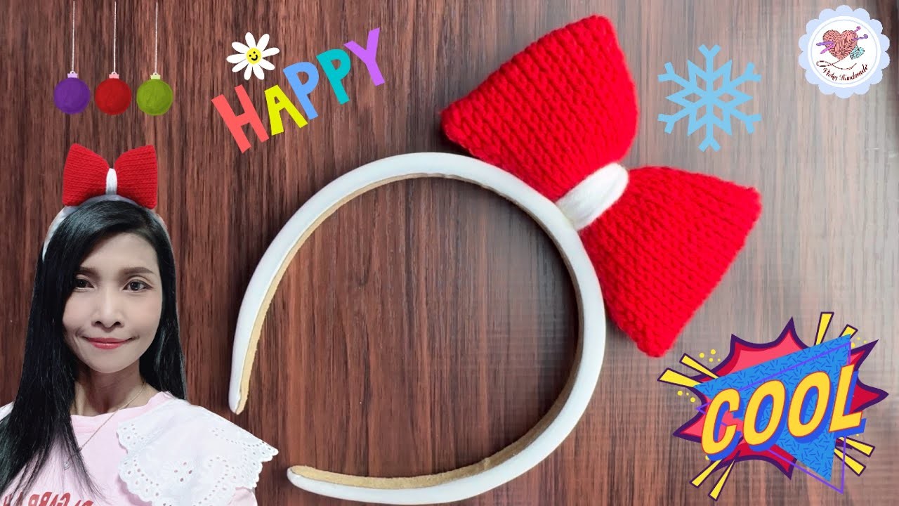 Super Easy Crochet Bow Headband for Christmas . Crochet Tutorial