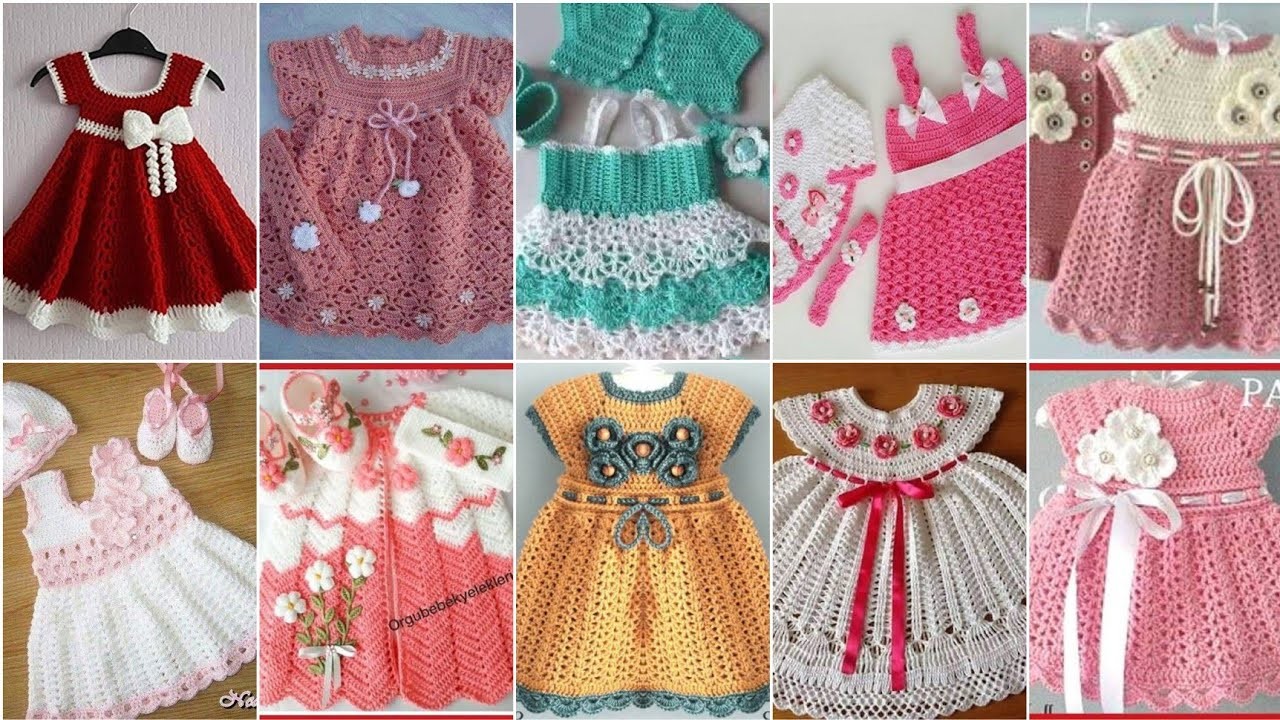 Top 50 beautiful and fashionable winter wool frocks for girls 2023 | latest crochet pattern for girl