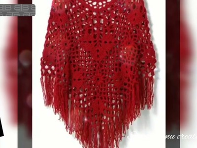 Trendy Designer Fancy  Cotton Kinttiend Embroidered Crochet Lace Pattern PONCHO Designs❤️❤️