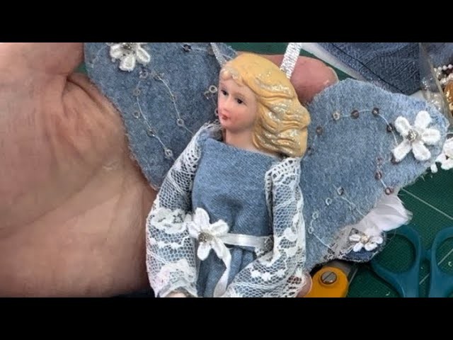 Vlogmas-Dec 13, 2022.  Part 2 of making a blue jean Angel!