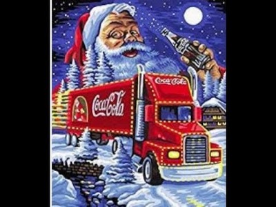 Whip And  Chat Diamond  Painting  Santa Coca  Cola  Lorry  Stage 15