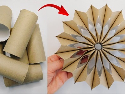 WOW!!! Super Easy Snowflake Star Tutorial. Toilet Paper Rolls DIY. Recycled Winter Decoration Idea