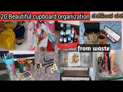 20.beautiful cupboard organization ||from waste|| all closed cupboard organizing ideas || makeup. .