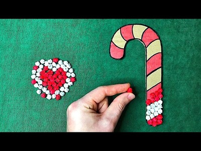AMAZING Candy Cane Paper Craft! Christmas Paper Craft | Christmas Decoration Ideas For Home
