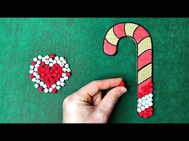 AMAZING Candy Cane Paper Craft! Christmas Paper Craft | Christmas Decoration Ideas For Home