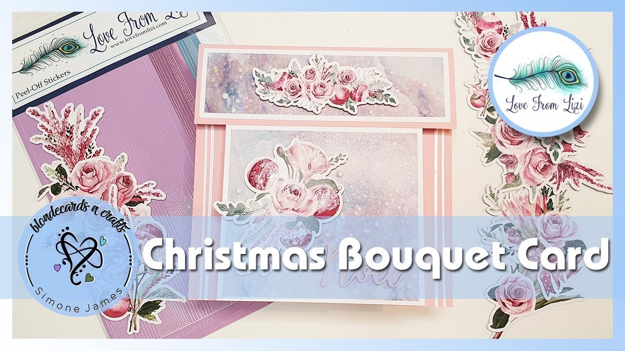 Card 3 | Christmas Bouquet Card | December 2022 Kit | @LoveFromLiziChannel