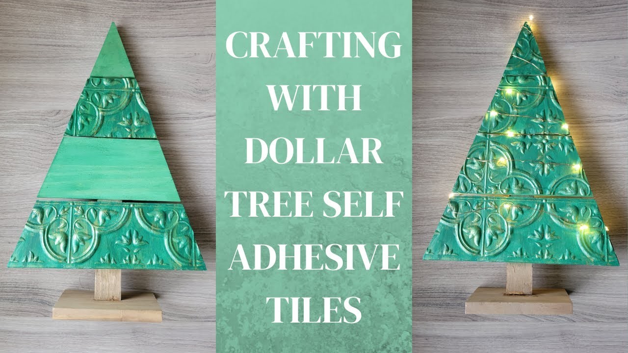 Crafting With Dollar Tree Self Adhesive Tiles