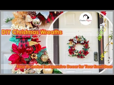 DIY Christmas Wreaths - Easy To make! Inexpensive Decor for Your Front Door