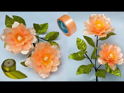 DIY | How To Make Satin Ribbon Flowers Easy | Tutorial Membuat Bunga Pita Satin Mudah Dan Simple